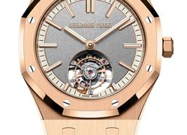 Audemars Piguet Royal Oak Tourbillon 26730OR.OO.1320OR.05 (Onbekend (willekeurig serienummer)) - Grijs wijzerplaat 41mm Roségoud