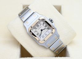 Cartier Santos Galbée 1057930 (Unknown (random serial)) - White dial 24 mm Gold/Steel case