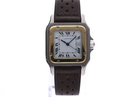 Cartier Santos 2961 (1990) - Wit wijzerplaat 29mm Goud/Staal