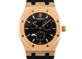 Audemars Piguet Royal Oak Dual Time 26120OR.OO.D002CR.01 (2016) - Black dial 39 mm Rose Gold case