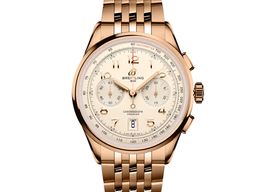 Breitling Premier RB0145371G1R1 (2025) - Geel wijzerplaat 42mm Roodgoud