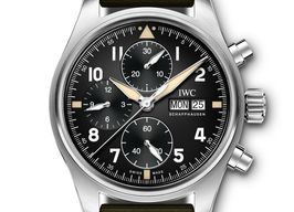 IWC Pilot Spitfire Chronograph IW387901 (2024) - Zwart wijzerplaat 41mm Staal