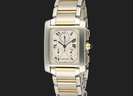Cartier Tank Française 2303 (Unknown (random serial)) - White dial 28 mm Steel case