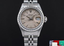 Rolex Oyster Perpetual Lady Date 69240 (1988) - Zilver wijzerplaat 26mm Staal