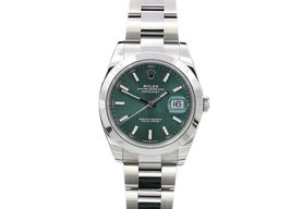 Rolex Datejust 41 126300 (2024) - Groen wijzerplaat 48mm Staal