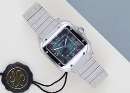 Cartier Santos WSSA0061 (2024) - Green dial 35 mm Steel case