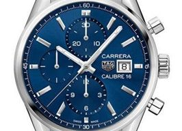 TAG Heuer Carrera Calibre 16 CBK2112.BA0715 (2025) - Blauw wijzerplaat 41mm Staal