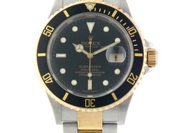 Rolex Submariner Date 16613 (2006) - Black dial 40 mm Gold/Steel case