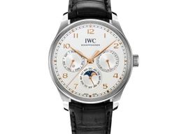 IWC Portuguese Perpetual Calendar IW344203 (2020) - Zilver wijzerplaat 42mm Staal