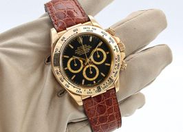 Rolex Daytona 16518 (Unknown (random serial)) - Black dial 40 mm Yellow Gold case