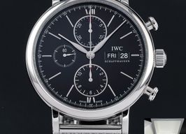 IWC Portofino Chronograph IW391006 (2013) - Zwart wijzerplaat 42mm Staal