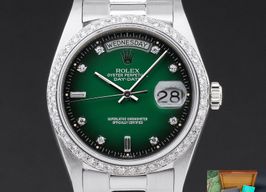 Rolex Day-Date 36 18049 (1979) - Zilver wijzerplaat 36mm Witgoud