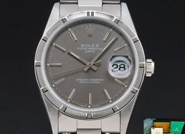 Rolex Oyster Perpetual Date 15210 (1996) - Grijs wijzerplaat 34mm Staal