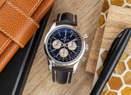 Breitling Transocean Chronograph AB0151 (Onbekend (willekeurig serienummer)) - Zwart wijzerplaat 43mm Staal