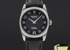 Rolex Cellini Danaos 6229 (2001) - Black dial 25 mm Yellow Gold case