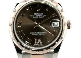 Rolex Datejust 31 178341 (2012) - Brown dial 31 mm Gold/Steel case
