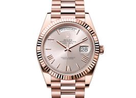 Rolex Day-Date 40 228235-0001 (Unknown (random serial)) - Pink dial 40 mm Rose Gold case