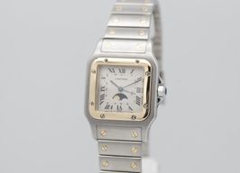 Cartier Santos 119901 (1990) - White dial 29 mm Gold/Steel case