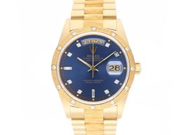 Rolex Day-Date 36 18108 (Unknown (random serial)) - Blue dial 36 mm Yellow Gold case