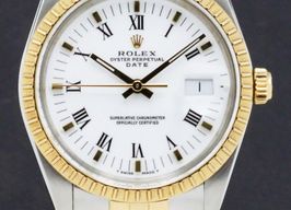 Rolex Oyster Perpetual Date 15053 (1989) - White dial 34 mm Gold/Steel case
