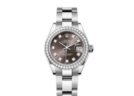 Rolex Lady-Datejust 279384RBR-0018 (2024) - Grey dial 28 mm Steel case