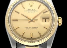 Rolex Datejust 1601 (1974) - Champagne wijzerplaat 36mm Goud/Staal