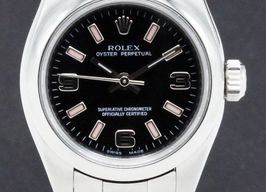 Rolex Oyster Perpetual 26 176200 (2010) - Zwart wijzerplaat 26mm Staal