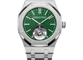 Audemars Piguet Royal Oak Tourbillon 26534TI.OO.1220TI.01 (2025) - Green dial 41 mm Titanium case