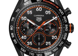 TAG Heuer Carrera Porsche Chronograph Special Edition CBN2A1M.FC6526 (2024) - Zwart wijzerplaat 44mm Staal