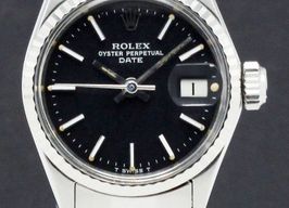 Rolex Oyster Perpetual Lady Date 6517 (1970) - Black dial 26 mm Steel case