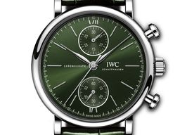 IWC Portofino Chronograph IW391405 (2023) - Groen wijzerplaat 39mm Staal