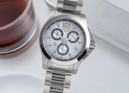 Longines Conquest L3.700.4.78.6 (Onbekend (willekeurig serienummer)) - Zilver wijzerplaat 41mm Staal