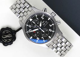 IWC Pilot Chronograph IW377710 (2016) - Zwart wijzerplaat 43mm Staal