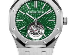 Audemars Piguet Royal Oak Tourbillon 26534TI.OO.1220TI.01 (2025) - Green dial 41 mm Titanium case