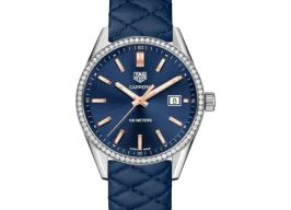 TAG Heuer Carrera Lady WAR1114.FC6391 (2024) - Blauw wijzerplaat 39mm Staal
