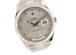 Rolex Datejust II 116334 (2010) - Zilver wijzerplaat 41mm Staal