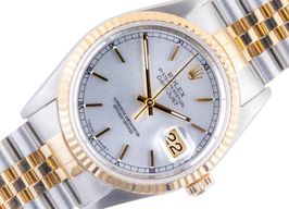 Rolex Datejust 36 16233 (1991) - Zilver wijzerplaat 36mm Goud/Staal