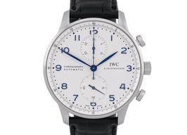 IWC Portuguese Chronograph IW371417 (2011) - Zilver wijzerplaat 41mm Staal