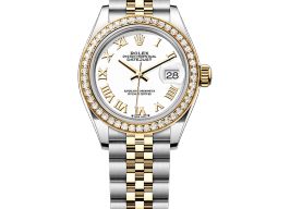 Rolex Lady-Datejust 279383RBR (2025) - Wit wijzerplaat 28mm Goud/Staal