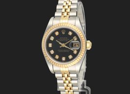 Rolex Lady-Datejust 79173 (2002) - Black dial 26 mm Gold/Steel case