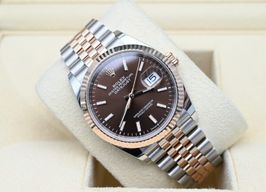Rolex Datejust 36 126231 (2023) - Brown dial 36 mm Gold/Steel case