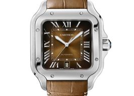 Cartier Santos WSSA0064 (2024) - Bruin wijzerplaat Onbekend Staal