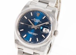 Rolex Oyster Perpetual Date 115200 (2021) - Blue dial 34 mm Steel case