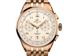 Breitling Premier RB0145371G1R1 (2026) - Yellow dial 42 mm Red Gold case