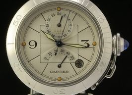 Cartier Pasha 2388 (2010) - Zwart wijzerplaat 38mm Staal