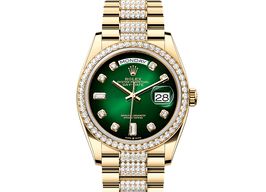 Rolex Day-Date 36 128348RBR (2025) - Groen wijzerplaat 36mm Geelgoud