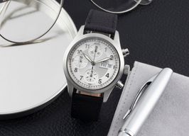 IWC Pilot Spitfire Chronograph IW370621 (2004) - Zilver wijzerplaat 39mm Staal