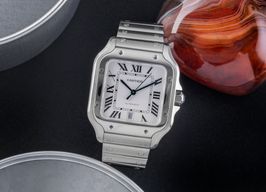 Cartier Santos WSSA0009 (Unknown (random serial)) - White dial 40 mm Steel case
