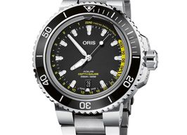 Oris Aquis Depth Gauge 01 733 7755 4154-Set MB (2026) - Zwart wijzerplaat 46mm Staal