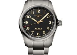 Longines Spirit L3.811.1.53.6 (2025) - Grijs wijzerplaat 42mm Titanium